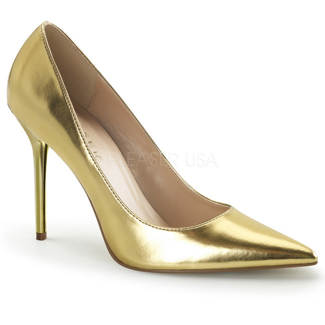 CLASSIQUE-20 zapatos de saln oro talla 41 - 42